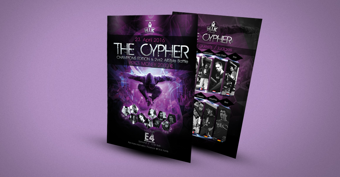 denis-muric.de projekt Flyer-design kunde The Cypher Bild nummer chifer-flyer_01.jpg